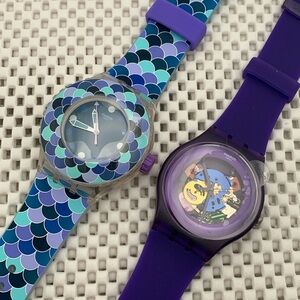 Swatch Watch Lot - 2 watches - SUUK110 & SUOV100